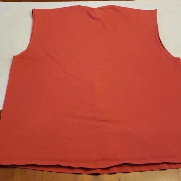 Vintage Jerzees Single Stitch Sleeveless Tank Tee Muscle Shirt Red Lg 45 Chest - Picture 3 of 9